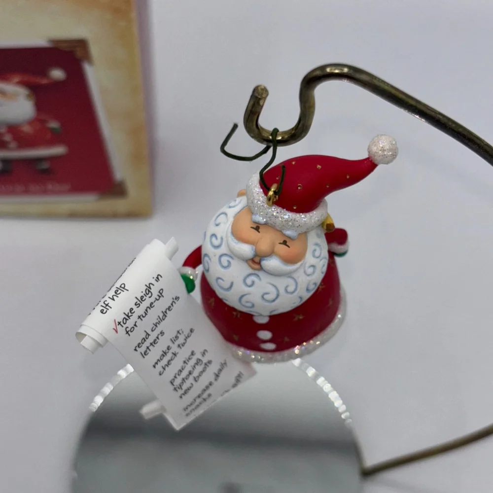 Vintage 2004 Hallmark Keepsake So Much To Do Ornament Santa Checking List Funny
